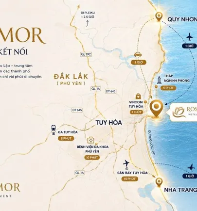 Vị trí Rosa Amor - Toạ độ vàng đắt giá tại trung tâm biển Tuy Hoà